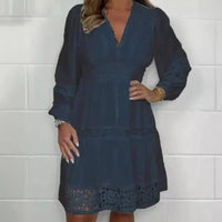 Ingra | Kleid mit Häkelbesatz