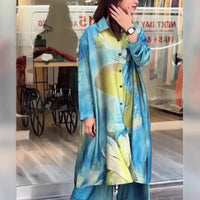 Avie | Mantel und Hose mit Revers und Knopfleiste für Damen