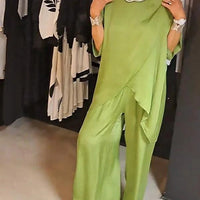 Marya | Zweiteiliges Set: Elegante Satinbluse und Hose