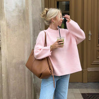 Beth | Oversize-Hüftpullover in Rosa