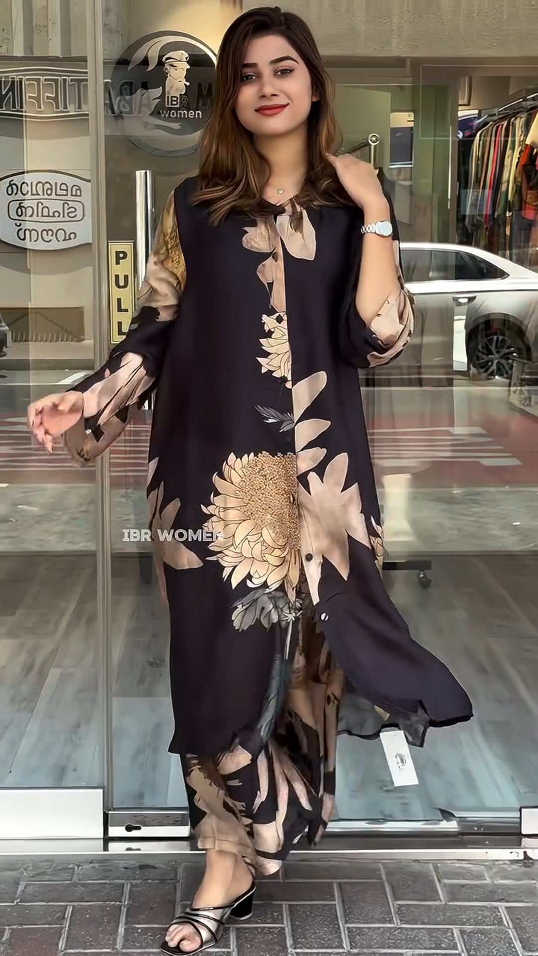 Avie | Mantel und Hose mit Revers und Knopfleiste für Damen