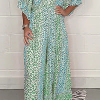 Alison | Kleid mit V-Ausschnitt und Leopardenmuster