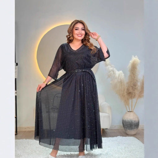 Camila | sommerliches Kleid, stilvoller V-Ausschnitt.