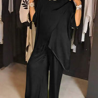 Marya | Zweiteiliges Set: Elegante Satinbluse und Hose