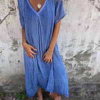 Nova | Bequemes V-Ausschnitt-Kleid mit losem Schnitt