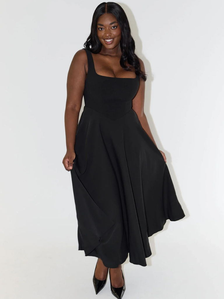 Valea | Ärmelloses Midikleid mit Bustier-Mieder