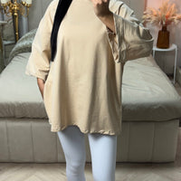 Catherine | trendiges übergroßes T-Shirt aus Frottee-Baumwolle für den Alltag