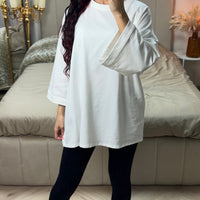 Catherine | trendiges übergroßes T-Shirt aus Frottee-Baumwolle für den Alltag