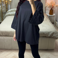 Catherine | trendiges übergroßes T-Shirt aus Frottee-Baumwolle für den Alltag