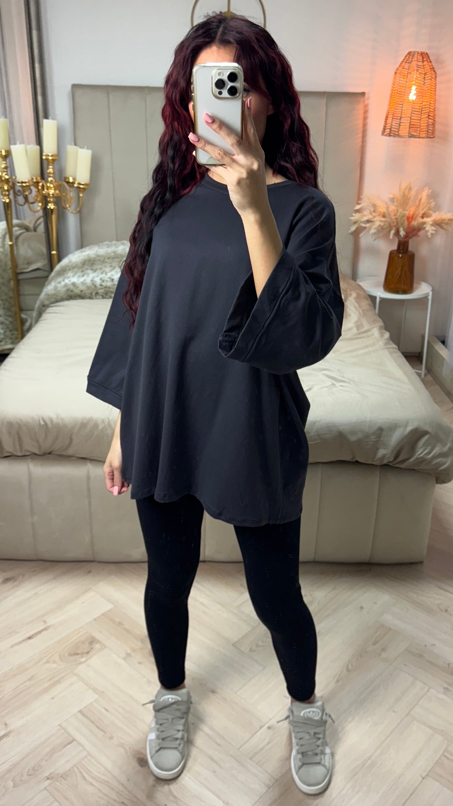 Catherine | trendiges übergroßes T-Shirt aus Frottee-Baumwolle für den Alltag