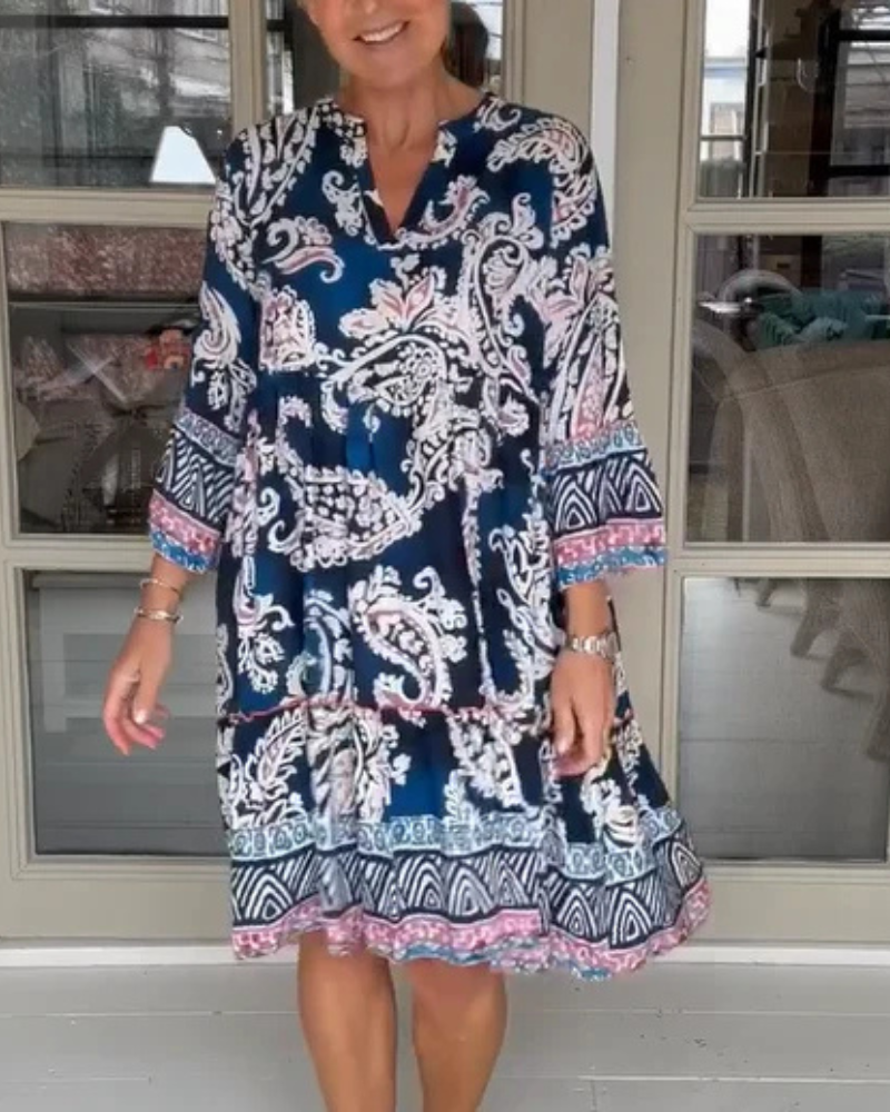 Demie | Lässiges Boho-Print-Kleid für Damen