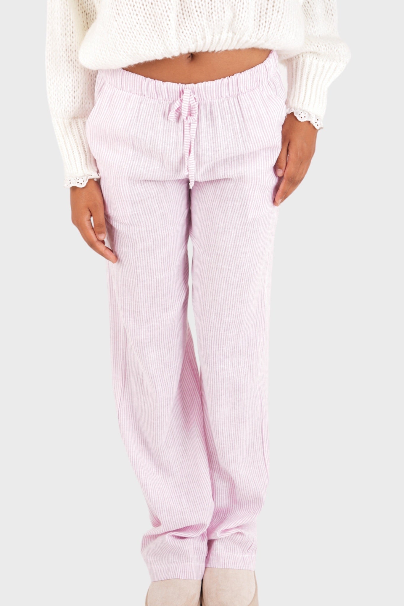 Freja™ | Elegante Streifenhose in Pink