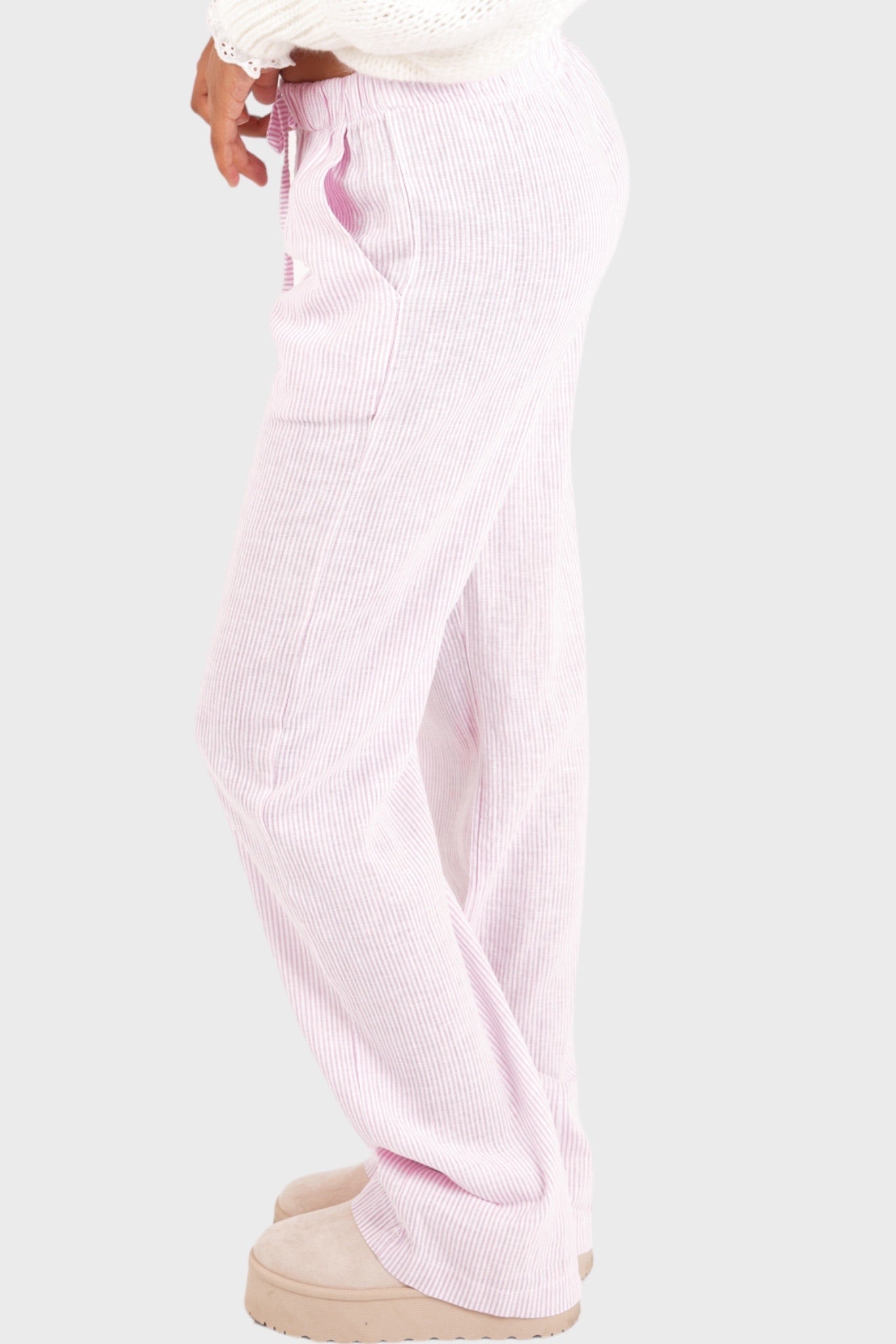 Freja™ | Elegante Streifenhose in Pink