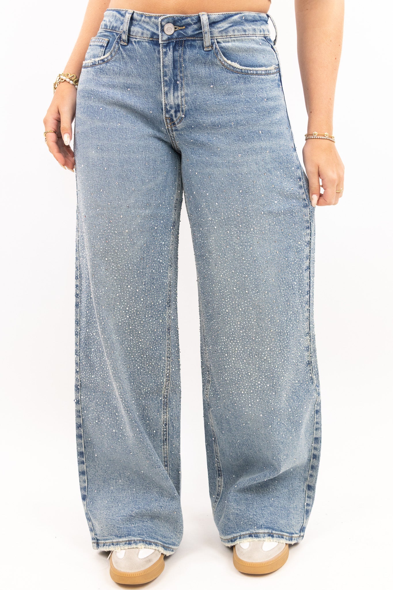 Eria | Glitzernde Baggy-Jeans