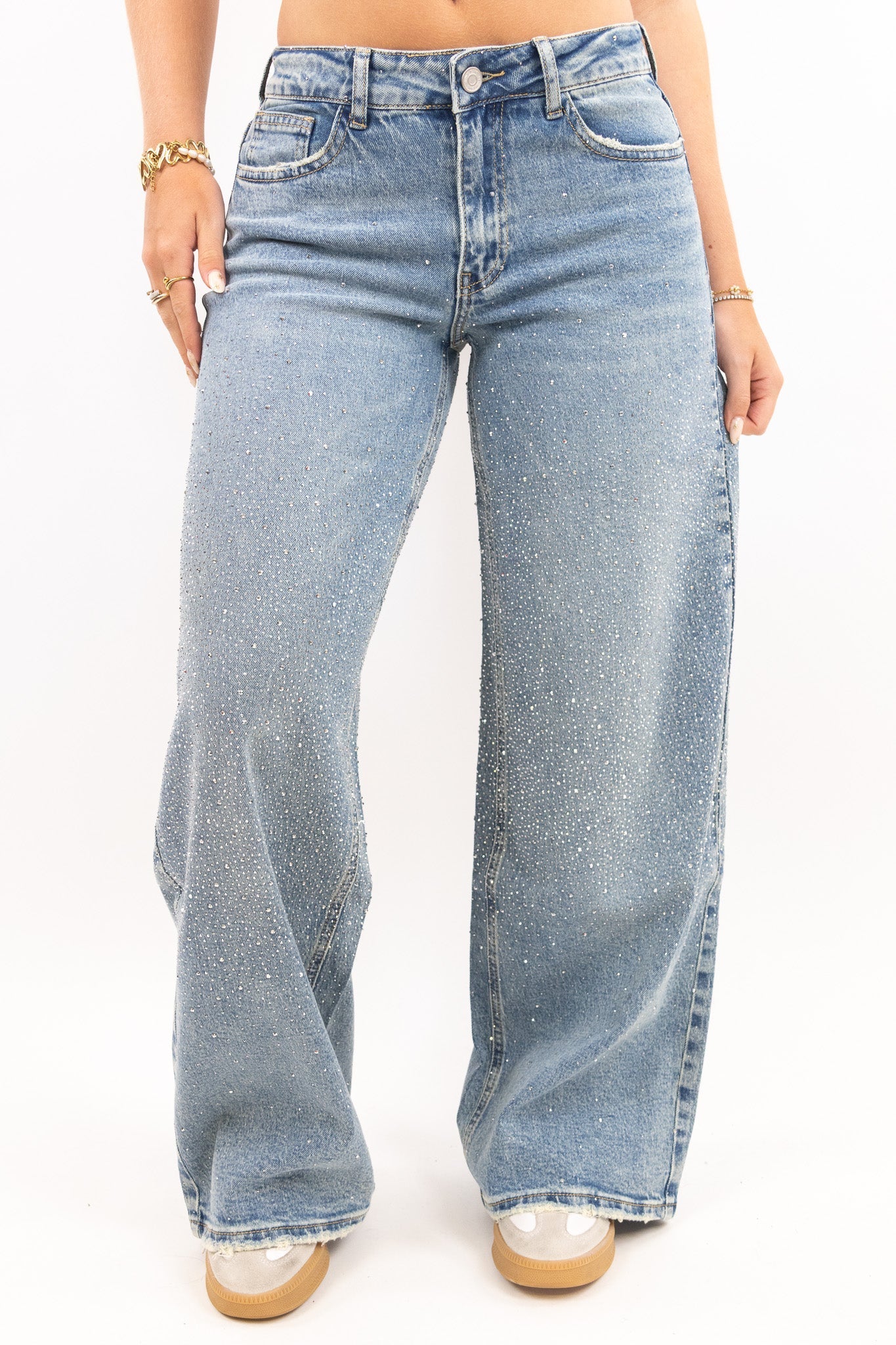 Eria | Glitzernde Baggy-Jeans