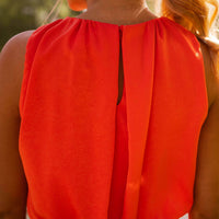 Enidra | Midikleid mit Halter und Schlitz