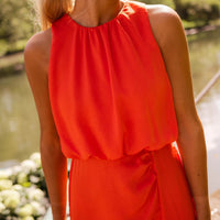 Enidra | Midikleid mit Halter und Schlitz