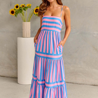 Natalia | Lässiges Sommerkleid mit Streifenmuster