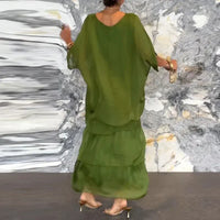 Chrisa | Stilvolles Chiffonkleid mit mehrlagigem Design