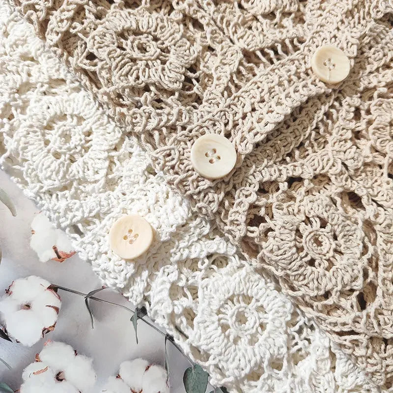 Ailey | Vintage-Häkel-Strickjacke