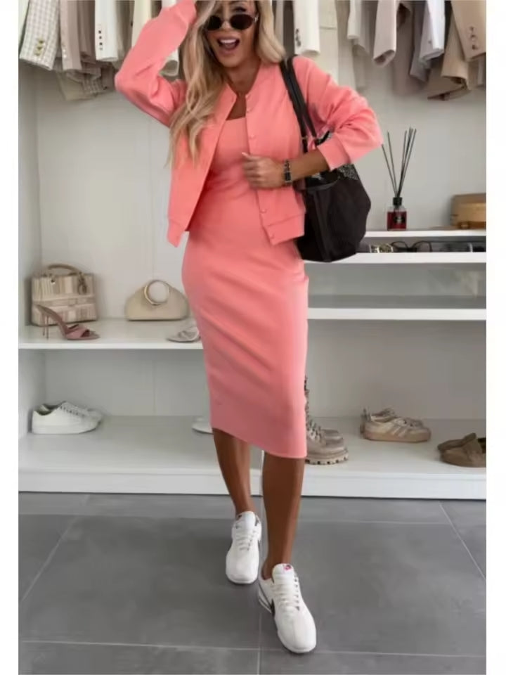 McKinley | elegantes Midikleid im Doppelpack mit Bomber