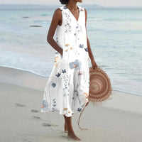 Cavi | Ärmelloses Sommerkleid mit Blumenprint