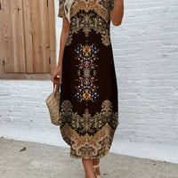 Janiya | Verziertes Maxikleid mit Taschen