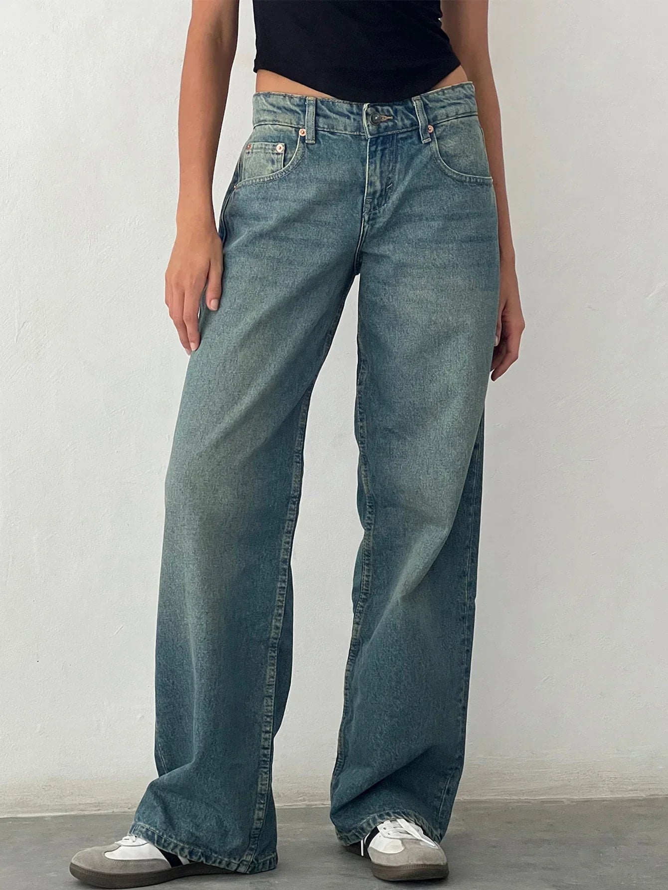 Naomia | Lässige Jeans mit weitem Bein für Damen