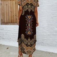 Janiya | Verziertes Maxikleid mit Taschen