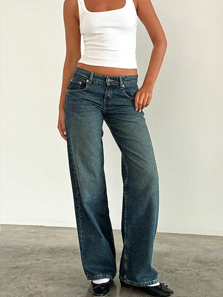 Naomia | Lässige Jeans mit weitem Bein für Damen