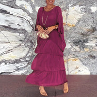 Chrisa | Stilvolles Chiffonkleid mit mehrlagigem Design