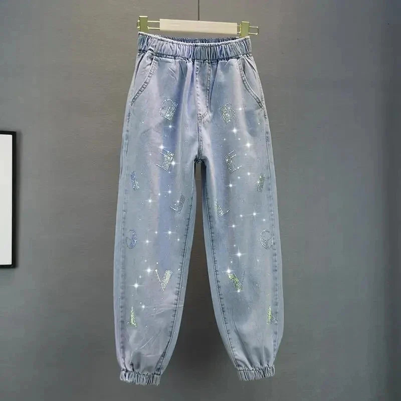 Terra | Glitzernde Stretch-Jeans