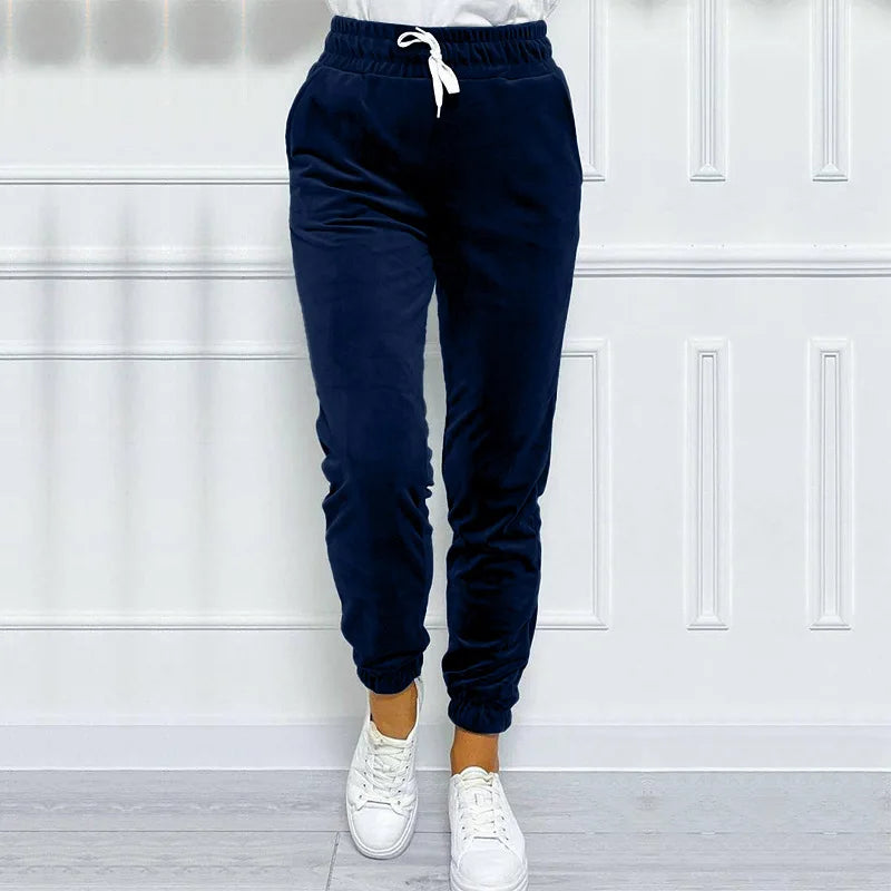 Mae | Bequeme Velours-Joggpants für Damen