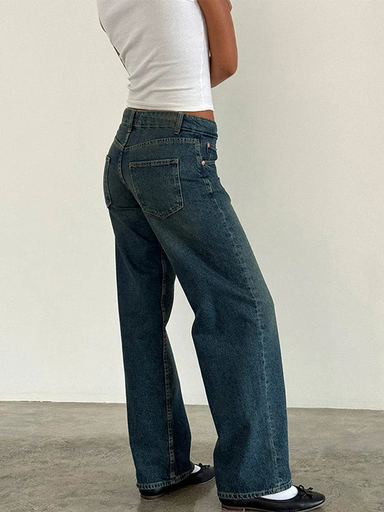 Naomia | Lässige Jeans mit weitem Bein für Damen