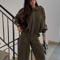 Afrela | Locker sitzende Wildlederjacke für Damen