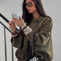 Afrela | Locker sitzende Wildlederjacke für Damen