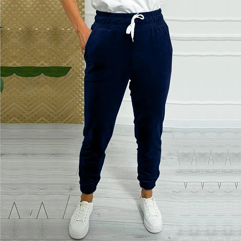 Mae | Bequeme Velours-Joggpants für Damen