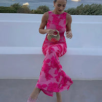 Sophie | Elegantes Maxi-Kleid mit floralen Rosenmustern