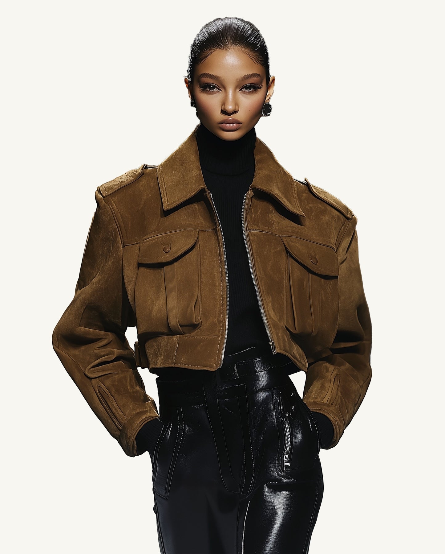 Bianca | Damenjacke aus Kunstwildleder, elegant & modern