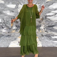 Chrisa | Stilvolles Chiffonkleid mit mehrlagigem Design