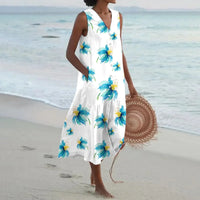 Cavi | Ärmelloses Sommerkleid mit Blumenprint