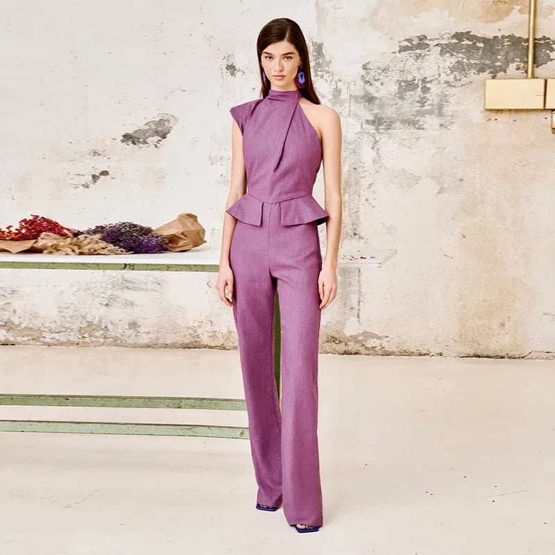 Amber™ | Damen Jumpsuit mit Solid Halter Taille