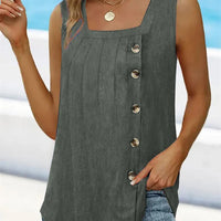 Acke | Lässiges Tanktop mit Knöpfen