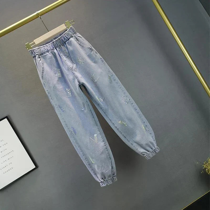 Terra | Glitzernde Stretch-Jeans