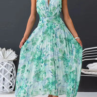 Rozi | Tropisches Neckholder-Maxikleid