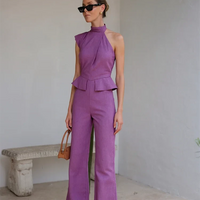 Amber™ | Damen Jumpsuit mit Solid Halter Taille