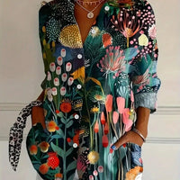 Nika | Bunte Bluse mit verspieltem Print