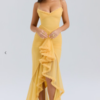 Maya | Feminines Maxi-Kleid mit zarten Rüschen