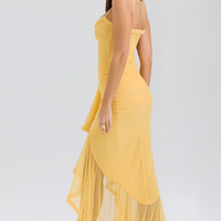 Maya | Feminines Maxi-Kleid mit zarten Rüschen