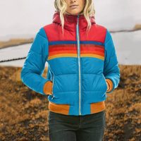 Rosy | Retro Parka mit Kunstfellkapuze für Damen